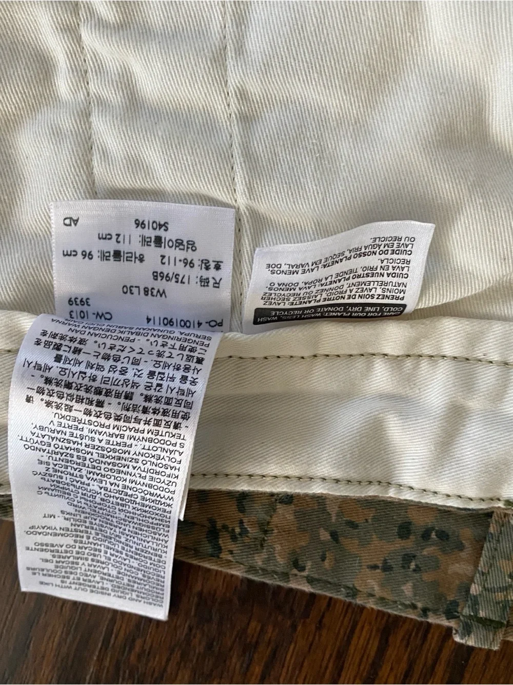 Levi's Digital Camo Cargo Pants in Olive/Tan Mix 38x28